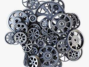 pile of scattered gears v 1 3D Model