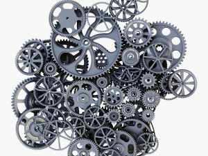 pile of scattered gears v 1 3D Model