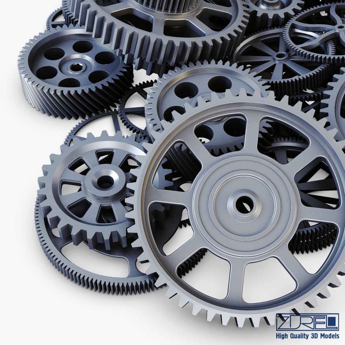 gear Free 3D Model in Parts 3DExport