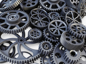 pile of scattered gears v 1 3D Model