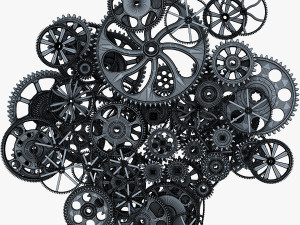 pile of scattered gears v 1 3D Model