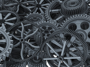 pile of scattered gears v 1 3D Model