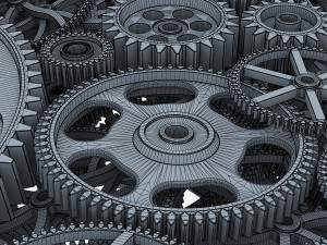 pile of scattered gears v 1 3D Model