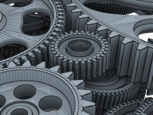 pile of scattered gears v 1 3D Model