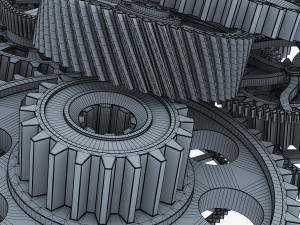 pile of scattered gears v 1 3D Model