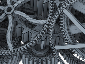 pile of scattered gears v 1 3D Model