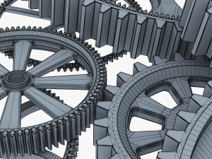 pile of scattered gears v 1 3D Model