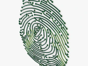 electronic fingerprint v 1 3D Model