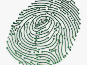 electronic fingerprint v 1 3D Model