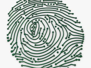electronic fingerprint v 1 3D Model