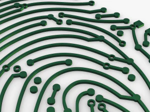 electronic fingerprint v 1 3D Model