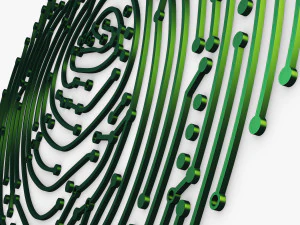 electronic fingerprint v 1 3D Model