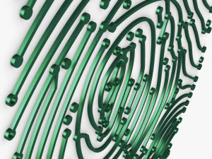 electronic fingerprint v 1 3D Model