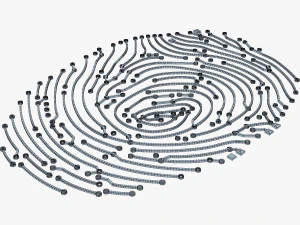 electronic fingerprint v 1 3D Model