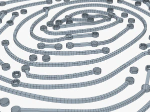 electronic fingerprint v 1 3D Model