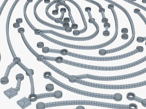 electronic fingerprint v 1 3D Model