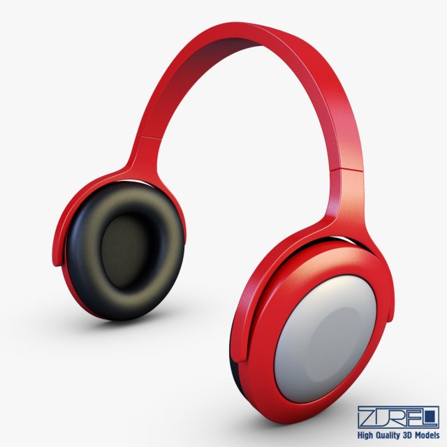 headphone v 1 3D Model .c4d .max .obj .3ds .fbx .stl .blend 