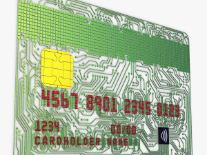 electronic circuit bank card v 1 3D Model