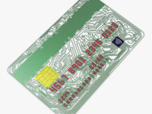 electronic circuit bank card v 1 3D Модель