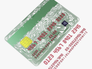 electronic circuit bank card v 1 3D Модель