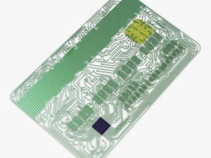 electronic circuit bank card v 1 3D Модель
