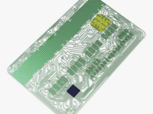 electronic circuit bank card v 1 3D Model