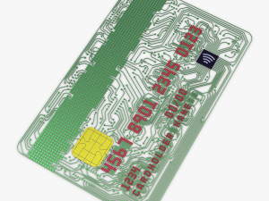 electronic circuit bank card v 1 3D Модель