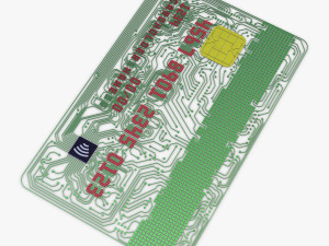 electronic circuit bank card v 1 3D Модель
