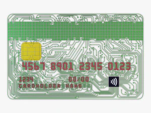 electronic circuit bank card v 1 3D Model