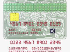 electronic circuit bank card v 1 3D Модель