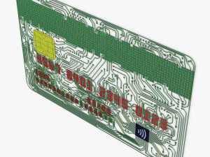 electronic circuit bank card v 1 3D Model