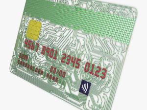 electronic circuit bank card v 1 3D Model