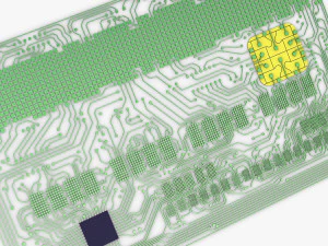 electronic circuit bank card v 1 3D Model