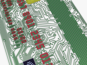 electronic circuit bank card v 1 3D Модель