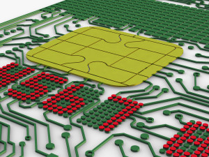 electronic circuit bank card v 1 3D Модель