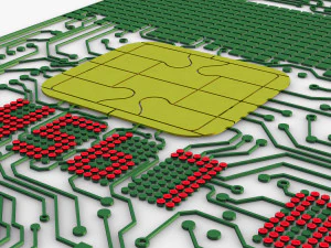 electronic circuit bank card v 1 3D Model