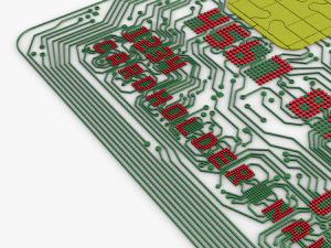 electronic circuit bank card v 1 3D Model