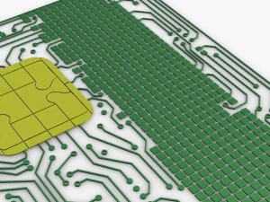 electronic circuit bank card v 1 3D Model