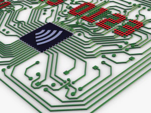electronic circuit bank card v 1 3D Model
