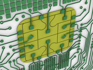 electronic circuit bank card v 1 3D Model