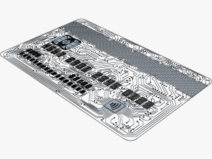electronic circuit bank card v 1 3D Модель