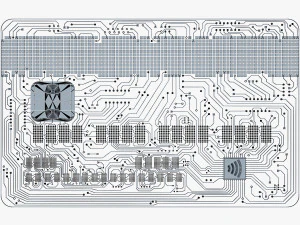 electronic circuit bank card v 1 3D Model