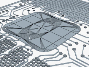 electronic circuit bank card v 1 3D Model