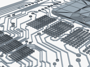 electronic circuit bank card v 1 3D Модель