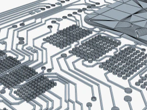 electronic circuit bank card v 1 3D Model