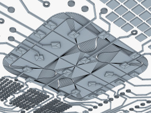 electronic circuit bank card v 1 3D Модель