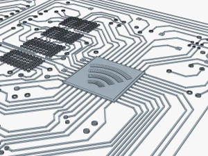 electronic circuit bank card v 1 3D Model