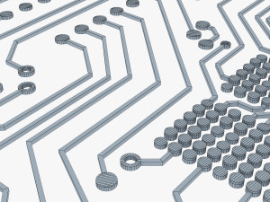 electronic circuit bank card v 1 3D Модель