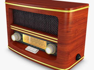retro radio auna belle 3D Модель
