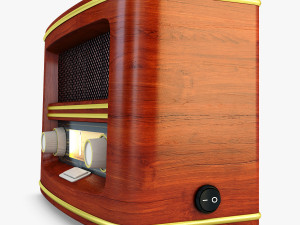 retro radio auna belle 3D Model